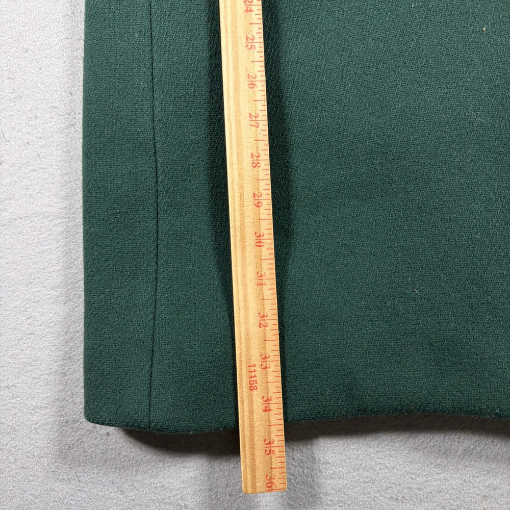 J Crew Stadium Cloth Coat Women 2 Nello Gori Wool Zip Hunter Green Quiet Luxury - Picture 5 of 10